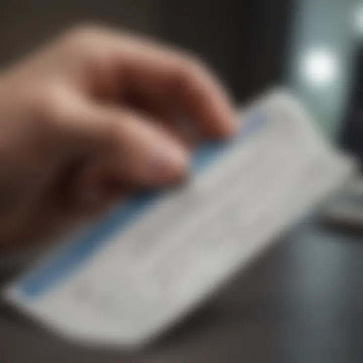 A check being written for withdrawal