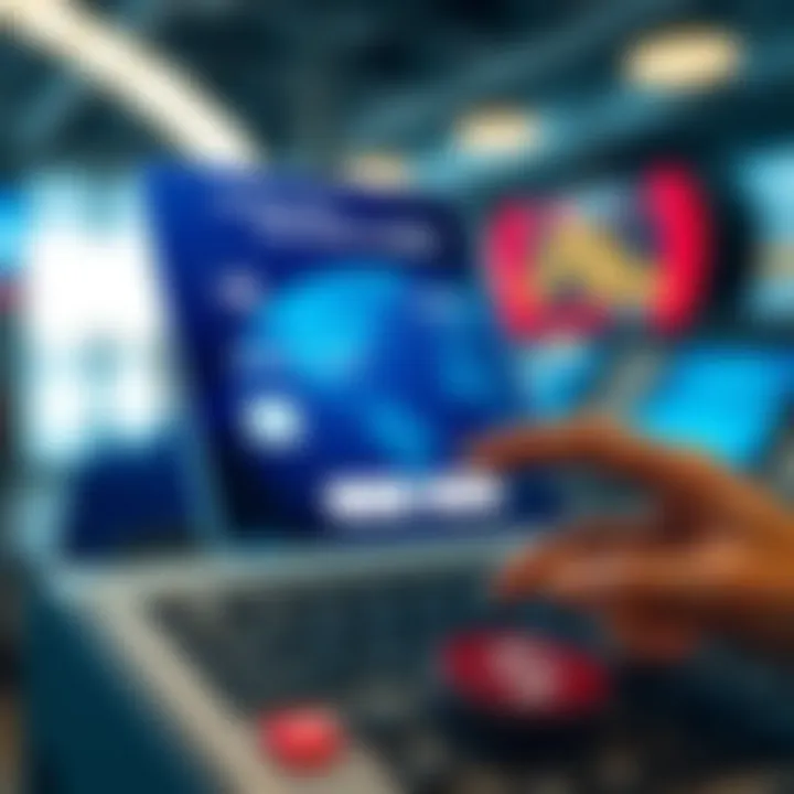 A digital display of a balance checking application for prepaid cards