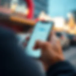 Smartphone displaying expense tracking app