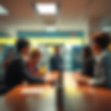 Illustration of user experience, depicting a member's journey within a self-help credit union