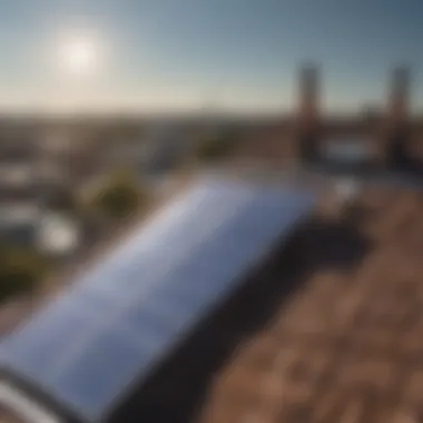 Solar panel installation on a rooftop