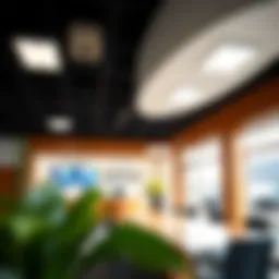 Credit union office interior showcasing modern design
