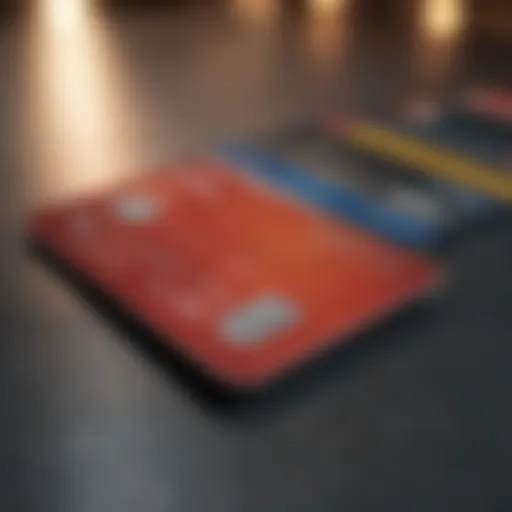 A visual representation of various Chase credit card options on display