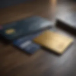 Showcasing various credit cards