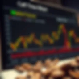 Chart depicting coffee futures market trends