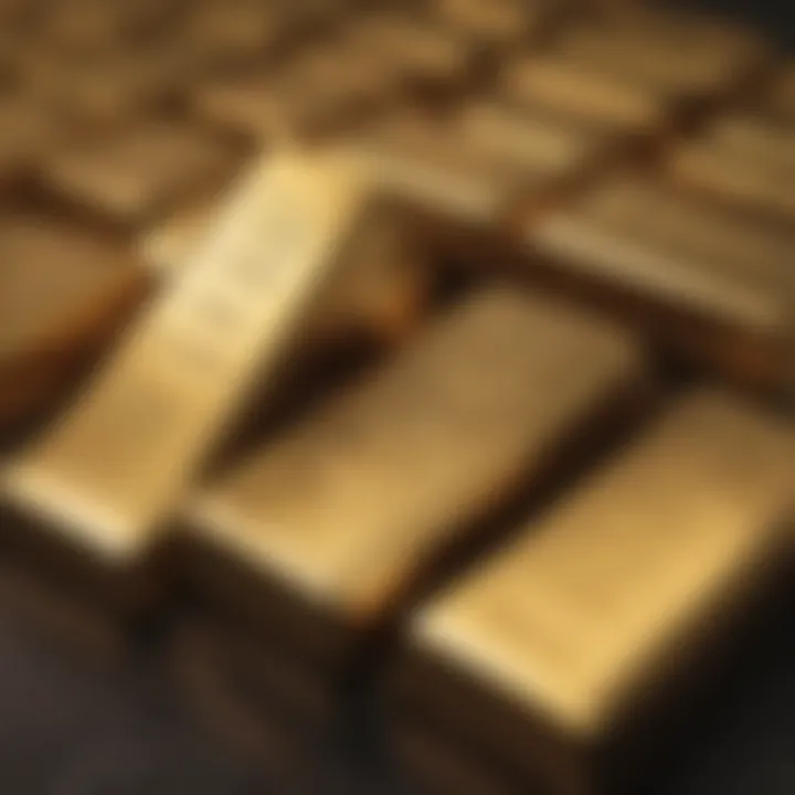 Detailed visual representation of gold bullion bars