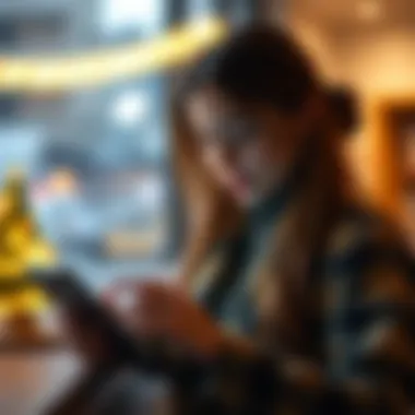 User engaging with financial tools on the Green Dot Money Card app