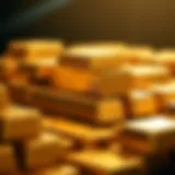 A stunning visual representation of gold bars stacked elegantly.