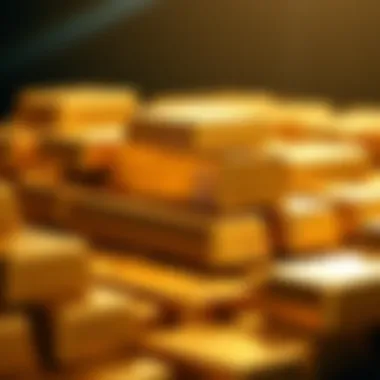 A stunning visual representation of gold bars stacked elegantly.