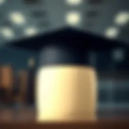 A graduation cap representing academic achievement in business