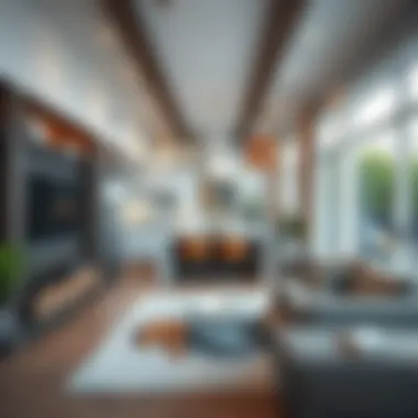 An interior renovation project highlighting contemporary design elements.