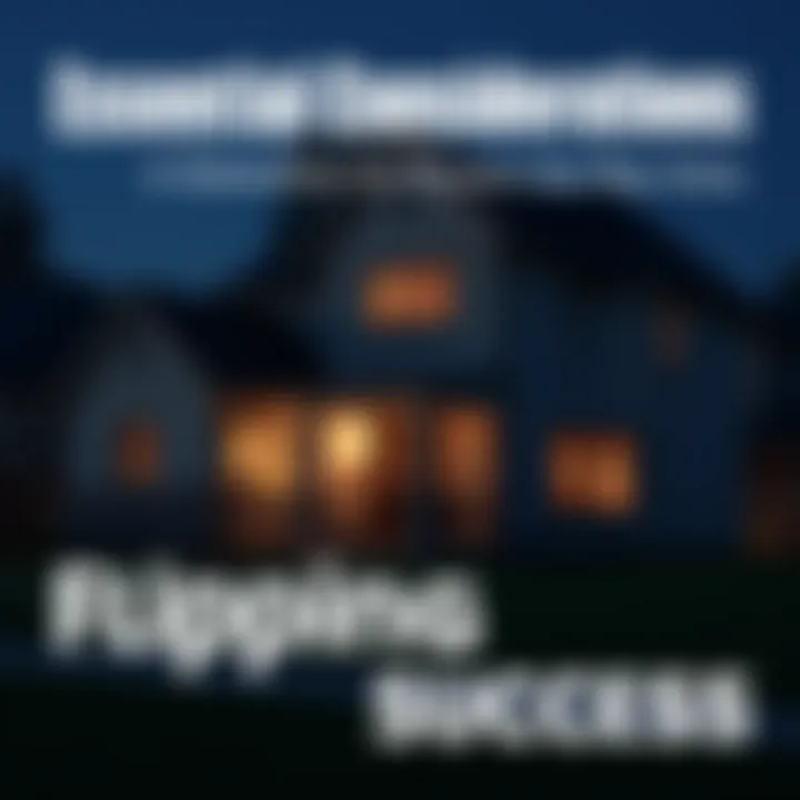 A checklist of essential considerations for house flipping success.