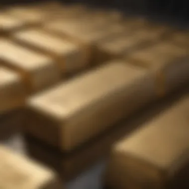 Secure storage options for ingot gold bars displayed in a safe