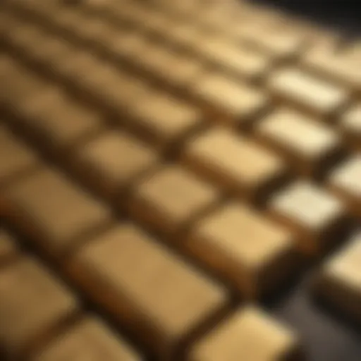 Different types of gold bars showcasing varying sizes and weights