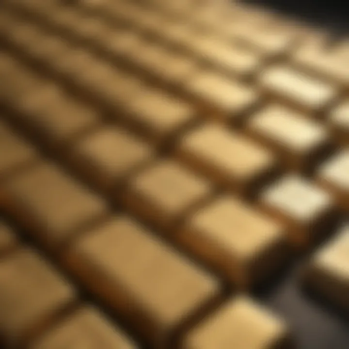 Different types of gold bars showcasing varying sizes and weights