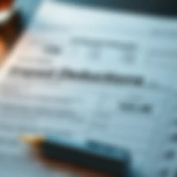 A conceptual diagram showing the impact of deductions on tax filings