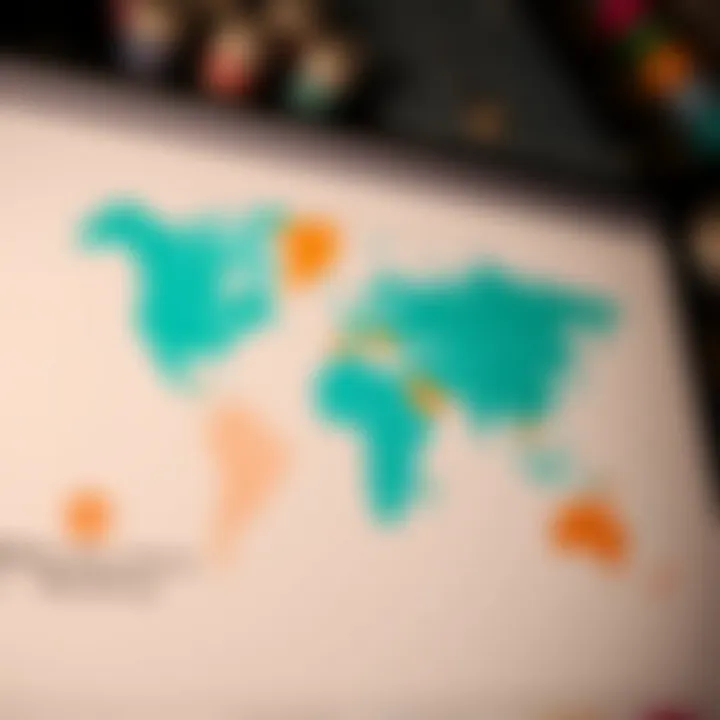 Map highlighting geographical salary variations for MBA marketing graduates