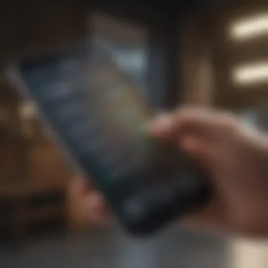 Mobile Banking Innovation Mobile banking application interface on a smartphone