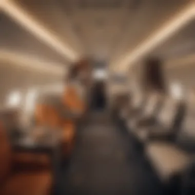 Travelers enjoying a luxurious cabin on a Lufthansa flight