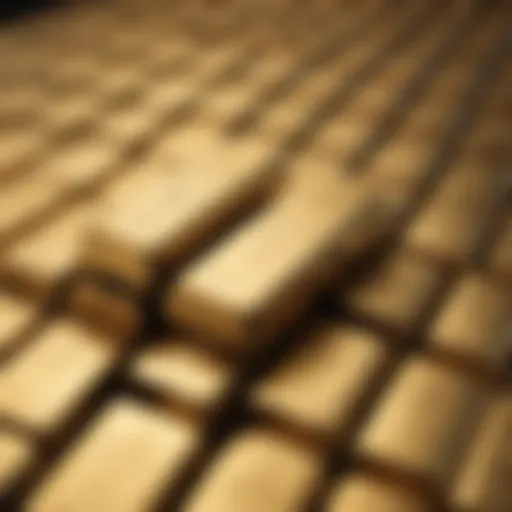 Golden bullion bars stacked elegantly