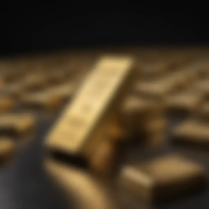 A comparison chart of gold bar sizes and weights