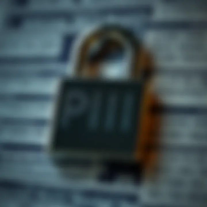 Illustration of various types of PII such as social security numbers and addresses