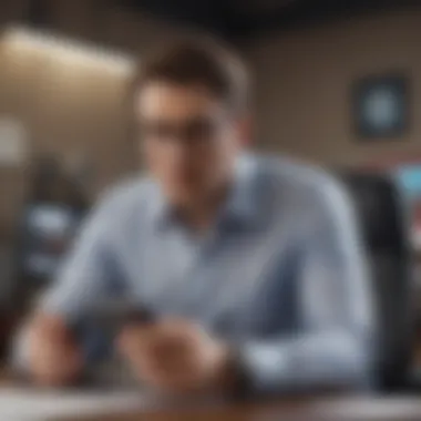 User Awareness: A Key Defense Strategy A visual showing a person engaged in secure browsing practices and awareness training.