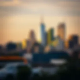 Austin skyline with financial district