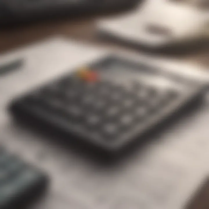 A close-up of loan documents and a calculator